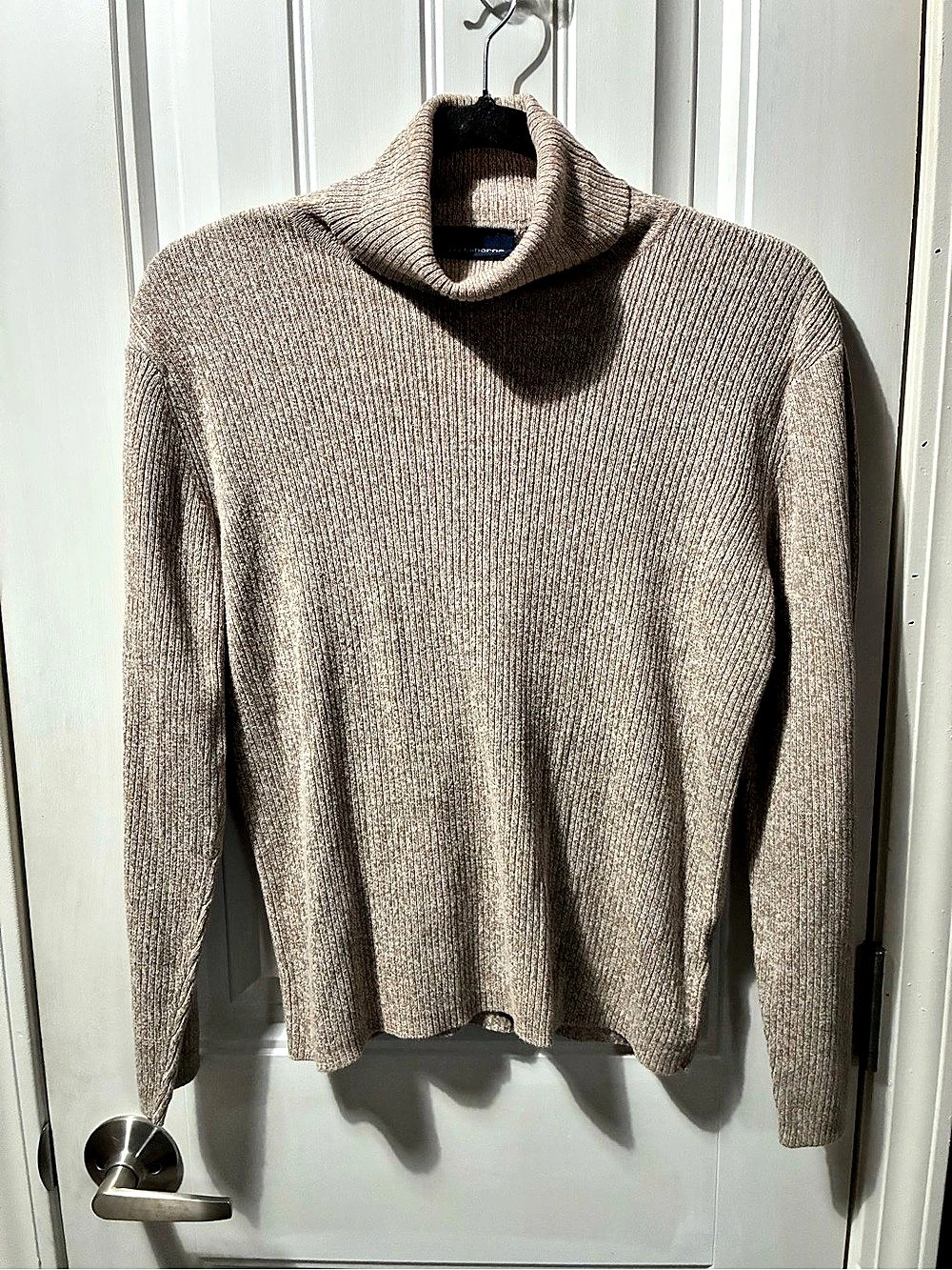 Liz Claiborne Cowl Neck Cotton Sweater in Brown Size Large